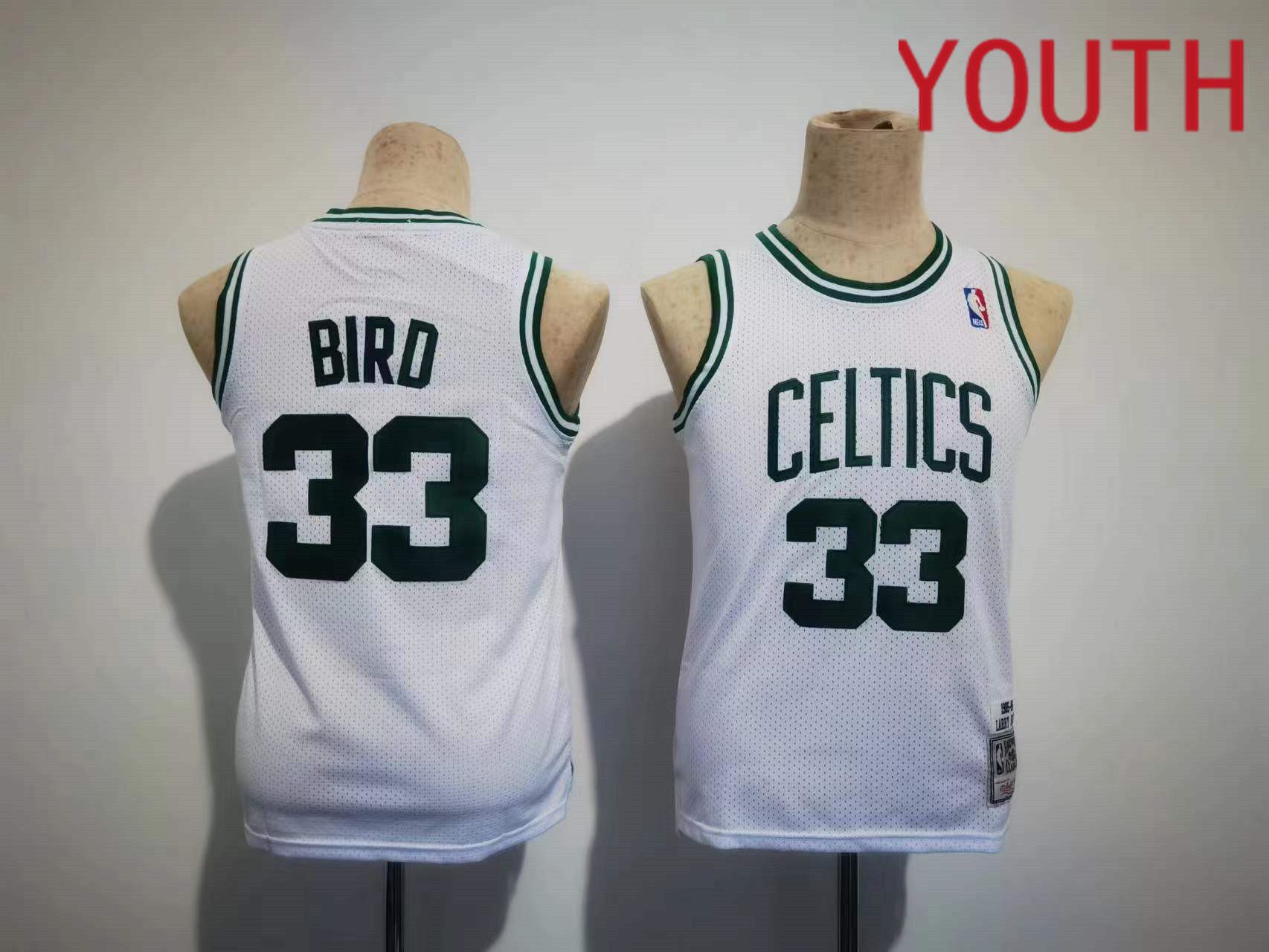 Youth Boston Celtics #33 Bird White Throwback 2023 NBA Jersey->philadelphia 76ers->NBA Jersey